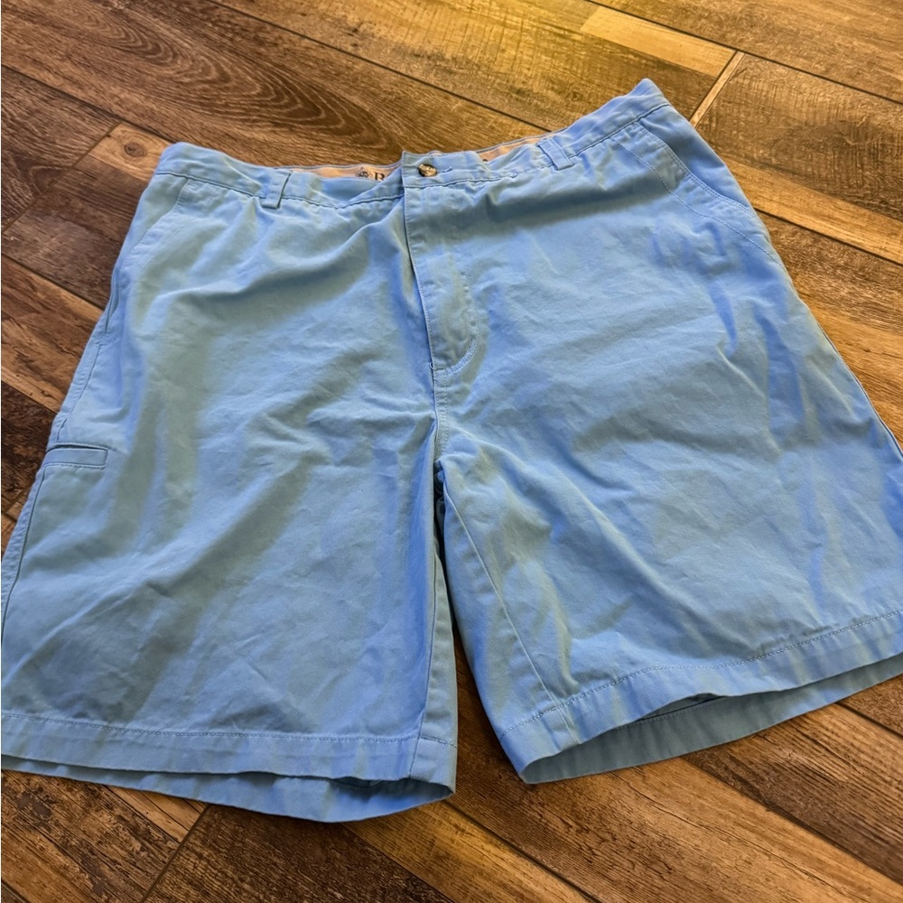 Sky Blue Men's Flat Front Shorts